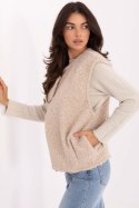 Kamizelka Model IT-KZ-FL9622.29P Light Beige - Rue Paris Kamizelka Model IT-KZ-FL9622.29P Light Beige - Rue Paris