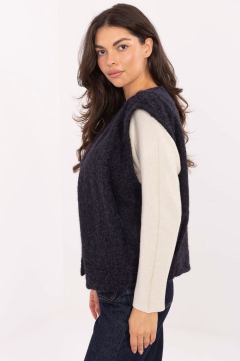 Kamizelka Model IT-KZ-FL9622.29P Navy - Rue Paris Kamizelka Model IT-KZ-FL9622.29P Navy - Rue Paris