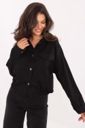Koszula Damska Model IT-KS-FL9273.86 Black - Rue Paris Koszula Damska Model IT-KS-FL9273.86 Black - Rue Paris