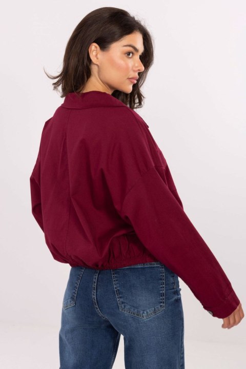 Koszula Damska Model IT-KS-FL9273.86 Bordo - Rue Paris Koszula Damska Model IT-KS-FL9273.86 Bordo - Rue Paris