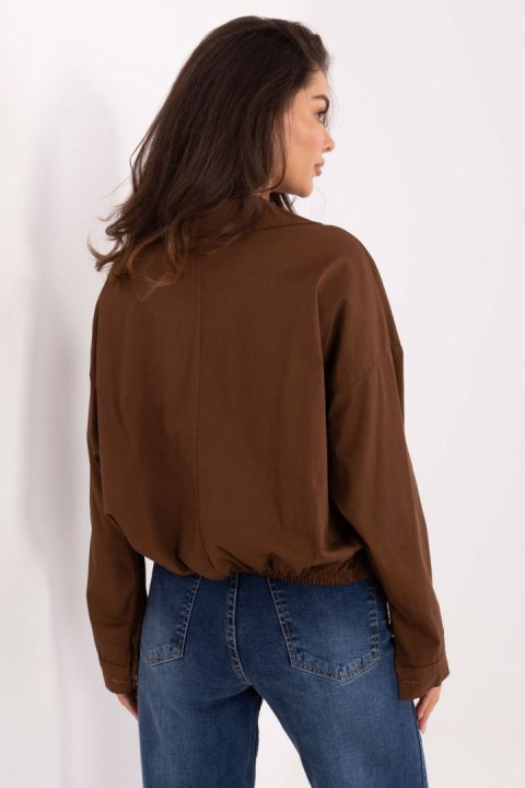 Koszula Damska Model IT-KS-FL9273.86 Brown - Rue Paris Koszula Damska Model IT-KS-FL9273.86 Brown - Rue Paris