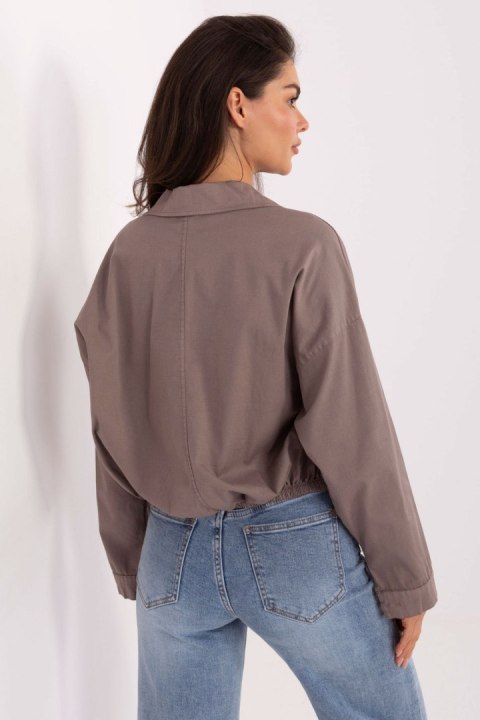 Koszula Damska Model IT-KS-FL9273.86 Dark Beige - Rue Paris Koszula Damska Model IT-KS-FL9273.86 Dark Beige - Rue Paris