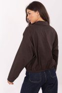Koszula Damska Model IT-KS-FL9273.86 Dark Brown - Rue Paris Koszula Damska Model IT-KS-FL9273.86 Dark Brown - Rue Paris