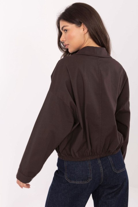 Koszula Damska Model IT-KS-FL9273.86 Dark Brown - Rue Paris Koszula Damska Model IT-KS-FL9273.86 Dark Brown - Rue Paris
