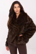 Kurtka Damska Model IT-KR-2501.43P Dark Brown - Rue Paris