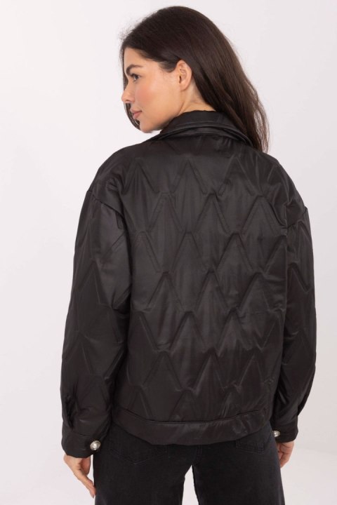 Kurtka Damska Model IT-KR-FL9626.77 Black - Rue Paris Kurtka Damska Model IT-KR-FL9626.77 Black - Rue Paris