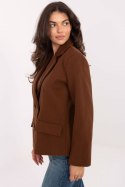 Płaszcz Damski Model IT-KR-FL9559.02P Light Brown - Rue Paris Płaszcz Damski Model IT-KR-FL9559.02P Light Brown - Rue Paris