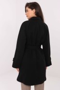 Płaszcz Damski Model IT-PL-A9589.58 Black - Rue Paris Płaszcz Damski Model IT-PL-A9589.58 Black - Rue Paris