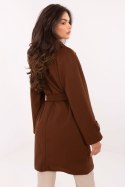 Płaszcz Damski Model IT-PL-A9589.58 Brown - Rue Paris Płaszcz Damski Model IT-PL-A9589.58 Brown - Rue Paris