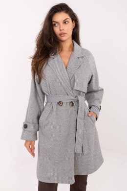 Płaszcz Damski Model IT-PL-A9589.58 White/Grey - Rue Paris