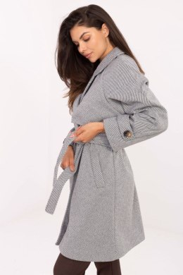Płaszcz Damski Model IT-PL-A9589.58 White/Grey - Rue Paris