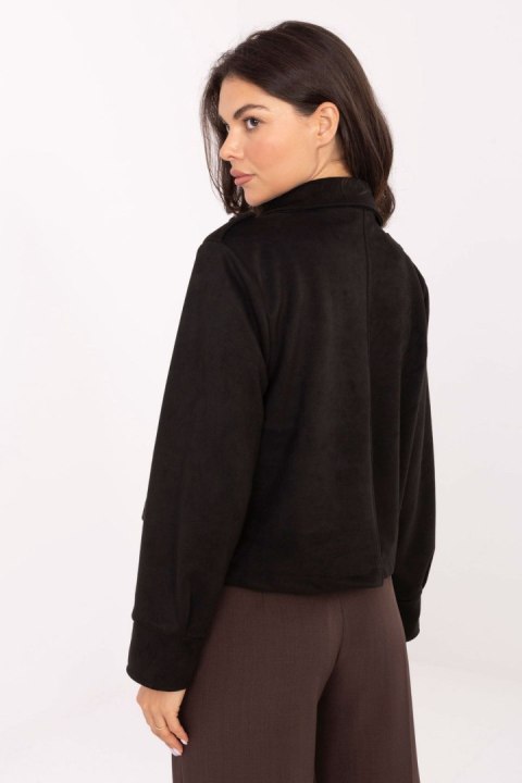 Płaszcz Damski Model MI-KR-A5157.83 Black - Rue Paris Płaszcz Damski Model MI-KR-A5157.83 Black - Rue Paris