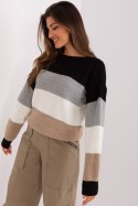 Sweter Damski Model BA-SW-8024.57P Black/Beige - Badu