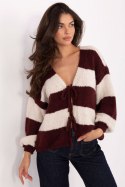 Sweter Damski Model MI-SW-0109.79 Bordo - Rue Paris