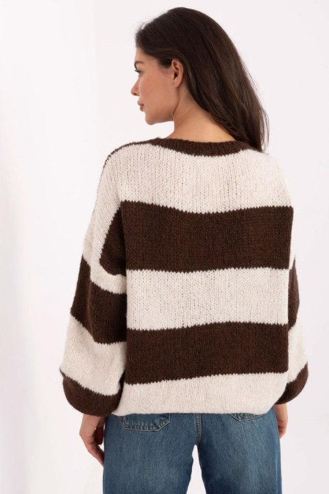Sweter Damski Model MI-SW-0109.79 Brown - Rue Paris Sweter Damski Model MI-SW-0109.79 Brown - Rue Paris
