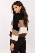 Sweter Damski Model MI-SW-0409.85 Black/Brown - Rue Paris