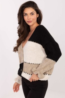 Sweter Damski Model MI-SW-0903.87 Black/Beige - Rue Paris