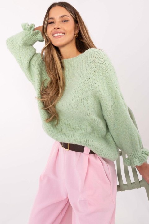 Sweter Damski Model MI-SW-2912.10X Pistacja - Italy Moda