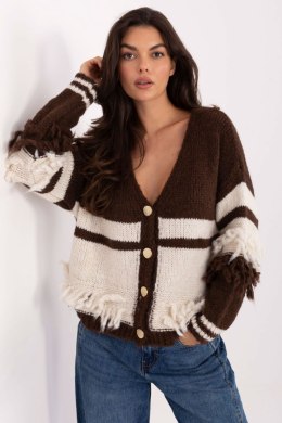 Sweter Damski Model MI-SW-3211.31 Dark Brown - Italy Moda