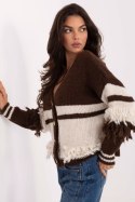 Sweter Damski Model MI-SW-3211.31 Dark Brown - Italy Moda Sweter Damski Model MI-SW-3211.31 Dark Brown - Italy Moda