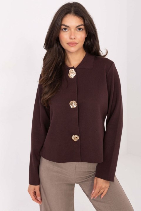 Sweter Damski Model PM-SW-CV6659.86 Dark Brown - Factory Price Sweter Damski Model PM-SW-CV6659.86 Dark Brown - Factory Price
