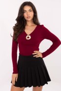 Sweter Damski Model PM-SW-DF61034.76 Bordo - Factory Price Sweter Damski Model PM-SW-DF61034.76 Bordo - Factory Price