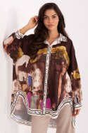 Koszula Damska Model IT-KS-18729.12 Brown - Rue Paris