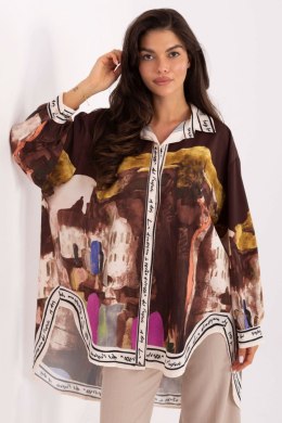 Koszula Damska Model IT-KS-18729.12 Brown - Rue Paris