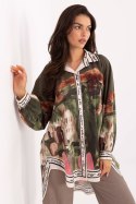 Koszula Damska Model IT-KS-18729.12 Khaki - Rue Paris