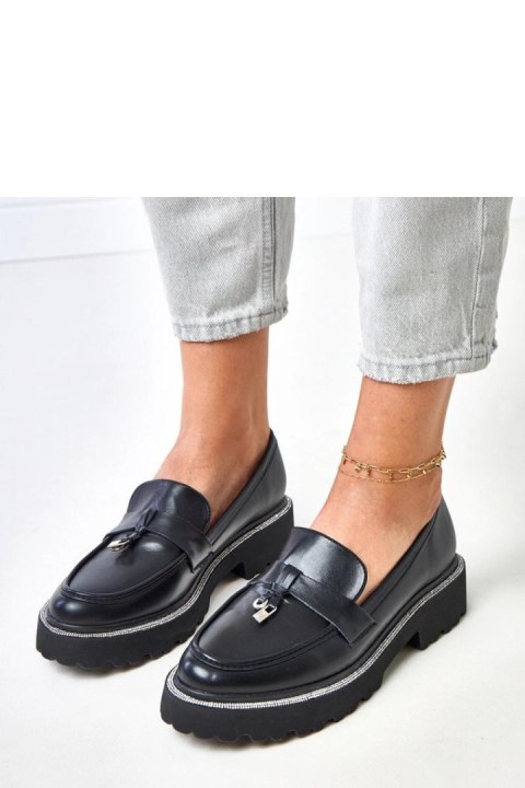 Mokasyny Model Katrena 20822-7 Black - Solea Mokasyny Model Katrena 20822-7 Black - Solea