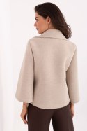 Płaszcz Damski Model IT-KR-FL8159.24 Beige - Rue Paris Płaszcz Damski Model IT-KR-FL8159.24 Beige - Rue Paris