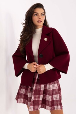 Płaszcz Damski Model IT-KR-FL8159.24 Bordo - Rue Paris