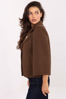 Płaszcz Damski Model IT-KR-FL8159.24 Brown - Rue Paris