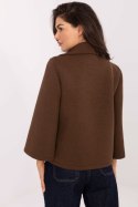 Płaszcz Damski Model IT-KR-FL8159.24 Brown - Rue Paris Płaszcz Damski Model IT-KR-FL8159.24 Brown - Rue Paris