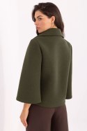 Płaszcz Damski Model IT-KR-FL8159.24 Khaki - Rue Paris Płaszcz Damski Model IT-KR-FL8159.24 Khaki - Rue Paris
