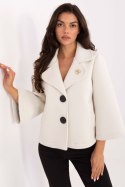Płaszcz Damski Model IT-KR-FL8159.24 Light Beige - Rue Paris Płaszcz Damski Model IT-KR-FL8159.24 Light Beige - Rue Paris