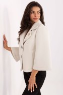 Płaszcz Damski Model IT-KR-FL8159.24 Light Beige - Rue Paris Płaszcz Damski Model IT-KR-FL8159.24 Light Beige - Rue Paris