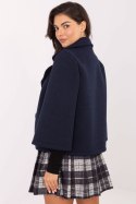 Płaszcz Damski Model IT-KR-FL8159.24 Navy - Rue Paris Płaszcz Damski Model IT-KR-FL8159.24 Navy - Rue Paris