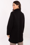 Płaszcz Damski Model IT-PL-FL8153.60 Black - Rue Paris Płaszcz Damski Model IT-PL-FL8153.60 Black - Rue Paris