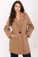 Płaszcz Damski Model IT-PL-FL8153.60 Camel - Rue Paris