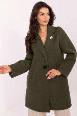 Płaszcz Damski Model IT-PL-FL8153.60 Khaki - Rue Paris
