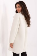 Płaszcz Damski Model IT-PL-FL8153.60 Light Beige - Rue Paris Płaszcz Damski Model IT-PL-FL8153.60 Light Beige - Rue Paris