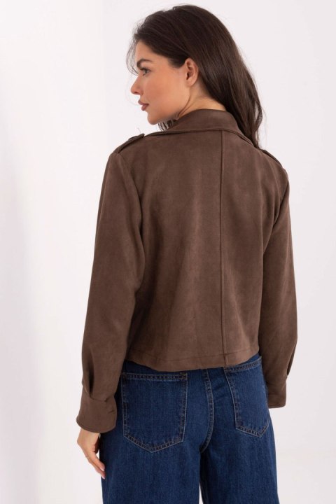 Płaszcz Damski Model MI-KR-A5157.83 Brown - Rue Paris Płaszcz Damski Model MI-KR-A5157.83 Brown - Rue Paris