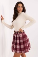 Spódnica Model MI-SD-4193.95 Bordo - Rue Paris Spódnica Model MI-SD-4193.95 Bordo - Rue Paris
