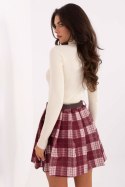 Spódnica Model MI-SD-4193.95 Bordo - Rue Paris Spódnica Model MI-SD-4193.95 Bordo - Rue Paris