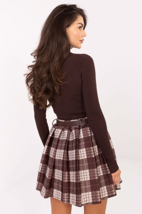 Spódnica Model MI-SD-4193.95 Brown - Rue Paris Spódnica Model MI-SD-4193.95 Brown - Rue Paris