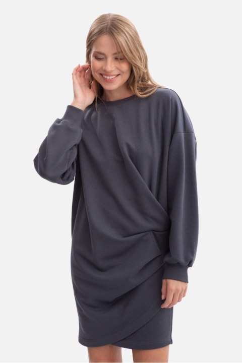 Sukienka Model B298 Stal - BeWear Sukienka Model B298 Stal - BeWear