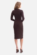 Sukienka Model B307 Gorzka Czekolada - BeWear Sukienka Model B307 Gorzka Czekolada - BeWear