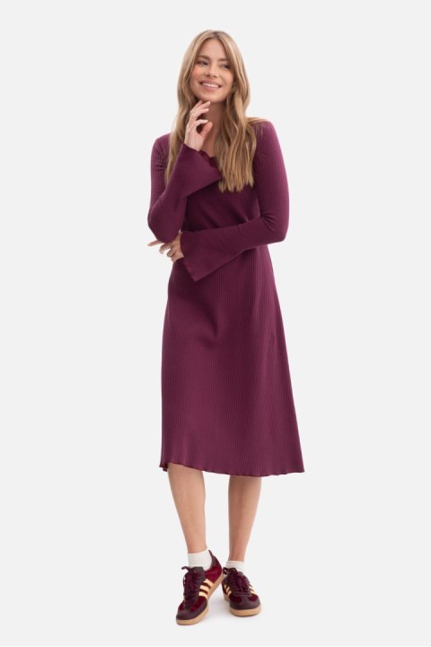 Sukienka Model B308 Śliwka - BeWear Sukienka Model B308 Śliwka - BeWear