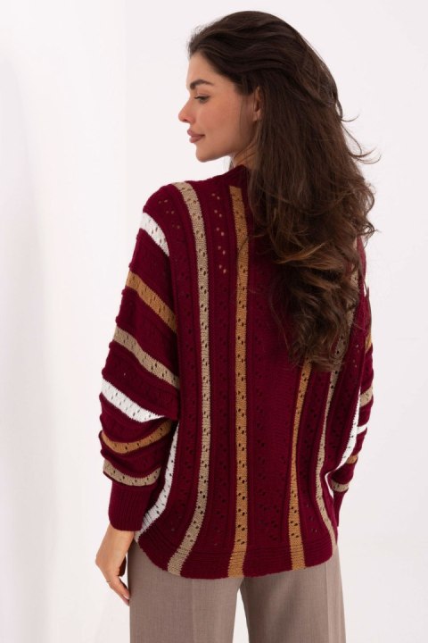 Sweter Damski Model IT-SW-93115.13 Bordo - Factory Price Sweter Damski Model IT-SW-93115.13 Bordo - Factory Price